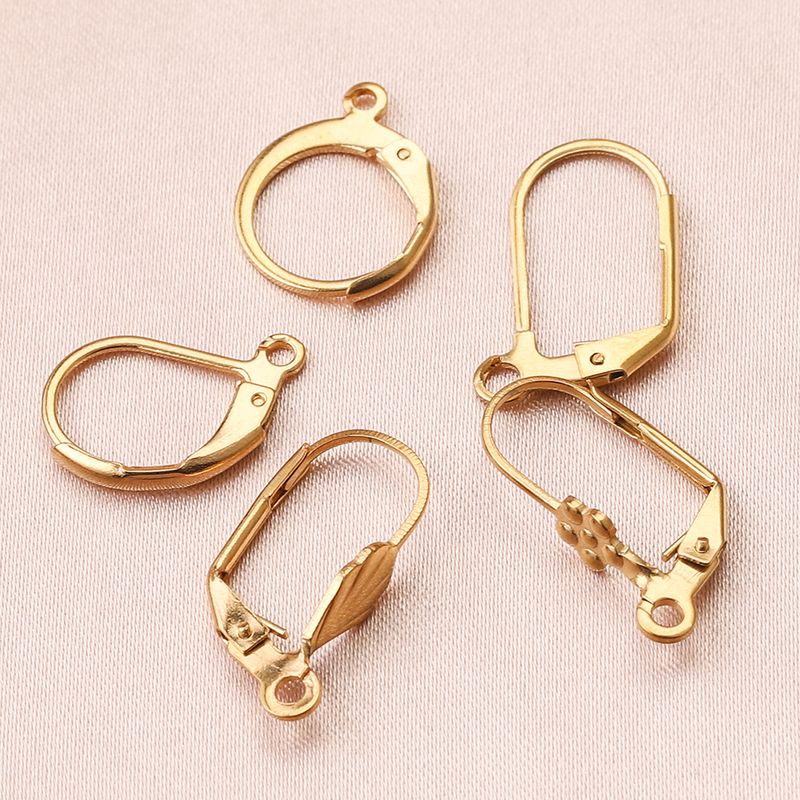 Gancio e accessori per orecchini in acciaio inossidabile a forma di D francese, clip, accessorio per orecchie fai da te_voghion.com