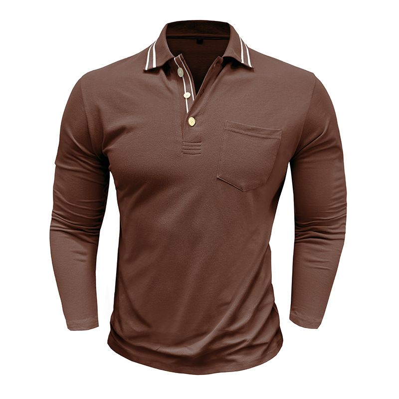Polo a maniche lunghe con risvolto e bottoni da uomo_voghion.com