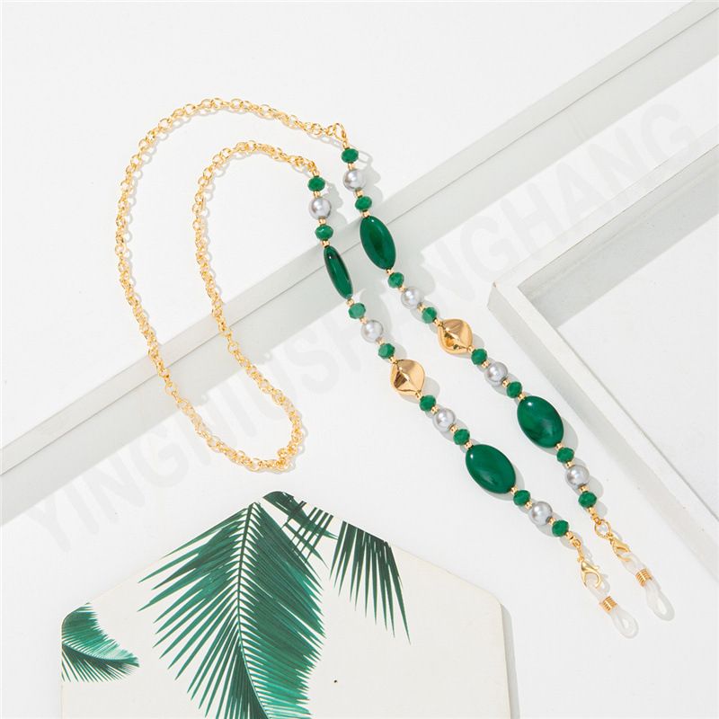 Bohemian Style Acrylic Resin Decorative Glasses Anti-Lost Mask Chain_voghion.com