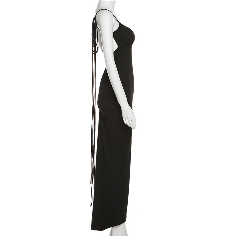 Women's Clothing Fashion Suspenders Sexy Backless Slim Fit Hip Hugging Temperament Dress_voghion.com