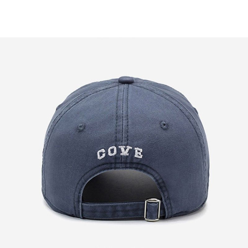 Vintage Brief Stickerei Baseball Für Männer Und Frauen Koreanische Mode Einfache Vielseitige Gewaschene Baumwolle Duckbill Cap Macht_voghion.com