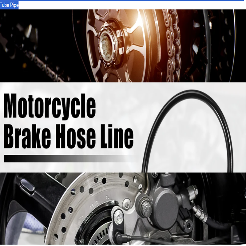 AN3 1M Stainless Steel Braided Motorcycle Hydraulic Brake Hose Nylon Clutch Oil E Dirt Bike Modification Pipe_voghion.com