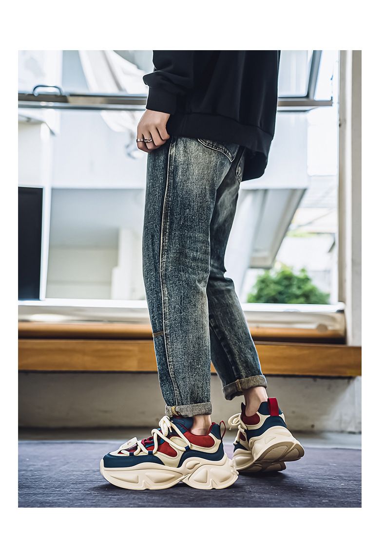 Kolumb Herren-Sportschuhe – Trendige Schuhe für den Herbst: Dicke Sohle mit Höhenverstärkung, modische Laufschuhe für Teenager und Freizeitschuhe für Herren._voghion.com