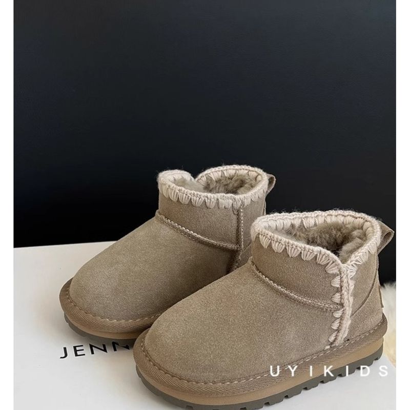 Stivali da neve corti in pile per bambini in stile coreano, comodi, invernali, in cotone, per ragazzi e ragazze_voghion.com