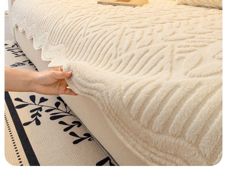 Fodera per cuscino del divano in morbido velluto – Cuscino antiscivolo a righe per divani componibili (bianco crema, grigio, verde, beige chiaro)_voghion.com