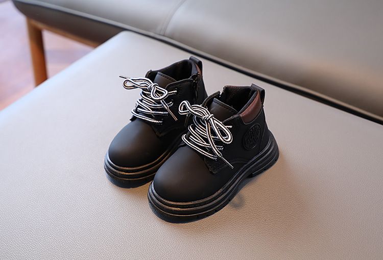 Caviglia in pelle PU per ragazze per ragazzi Bambini Stivali con suola morbida Scarpe da esterno antiscivolo Stivaletti corti per bambini alla moda_voghion.com