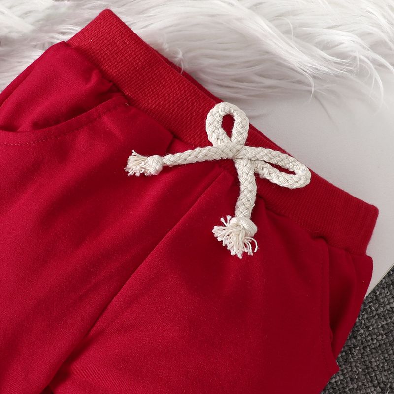 2024 Carino neonato e bambino piccolo abbigliamento per bambini lettera ricamata felpa con cappuccio pantaloni set_voghion.com