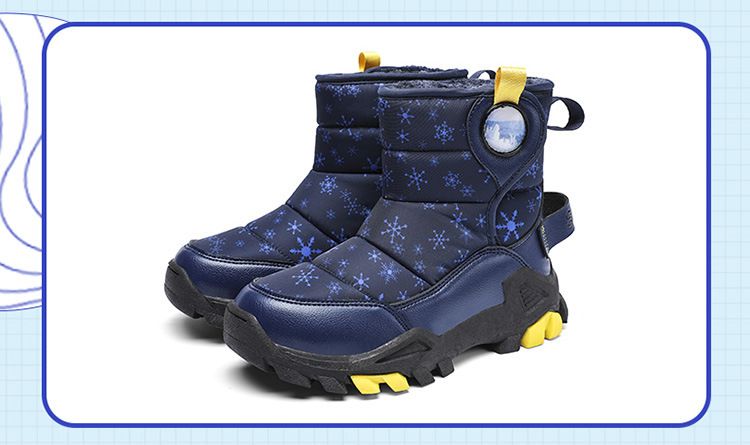 Children's snow boots Boys' snow boots Girls' cotton shoes piled and thickened_voghion.com
