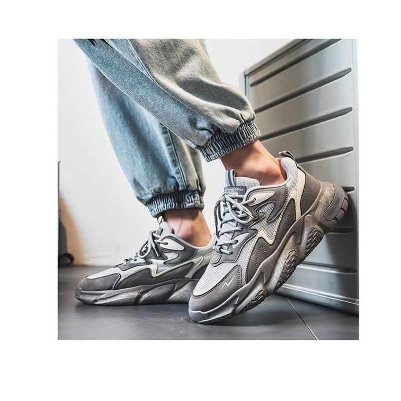 Sommer Atmungsaktive Mesh Herren Sneakers Koreanischer Stil Trendy Vielseitige Weiße Höhe Erhöhende Casual Dad Schuhe_voghion.com