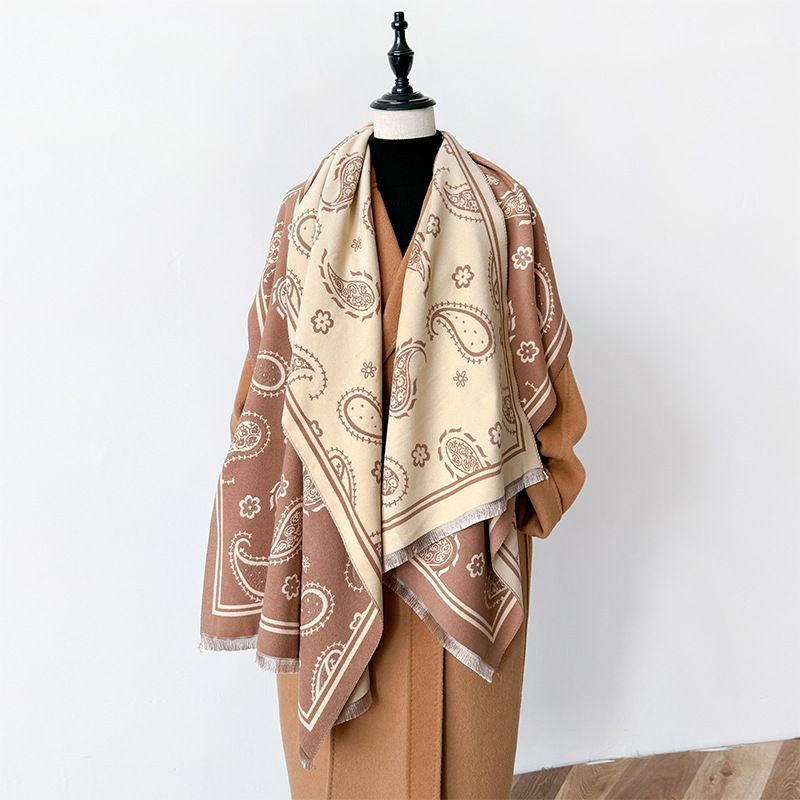 2024 nuova sciarpa in cashmere a doppia faccia e autunno a contrasto di colore semplice e stampata, calda invernale di alta qualità_voghion.com