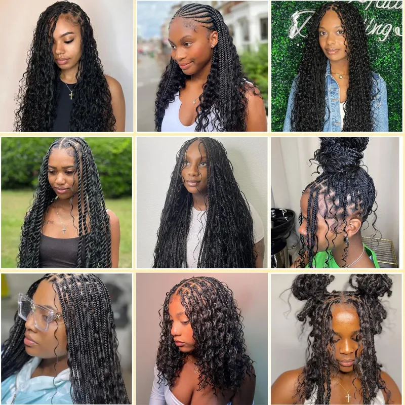Natural Color Human Hair Bulk Deep Wave No Weft Hair Extension For Braiding_voghion.com