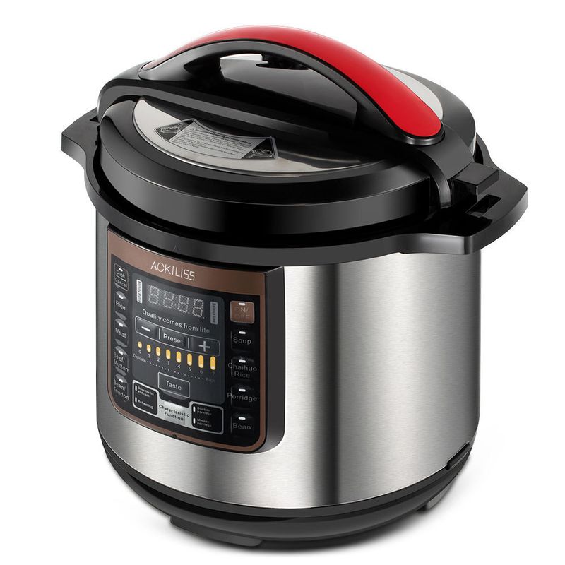 8L Multi-Functional Electric Pressure Cooker, Non-Stick Rice Cooker & Slow Cooker, EU Standard, 1200W_voghion.com