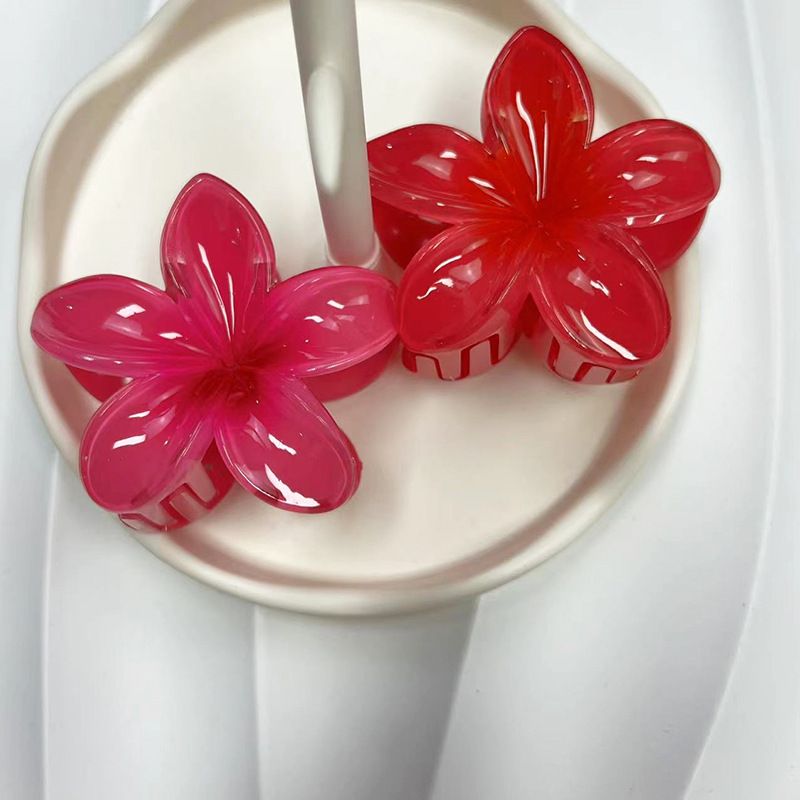 Ei Blume Klaue Clip Gradienten Candy Farbe Blume Mode Urlaub Heißer Verkauf Zurück Kopf Löffel Pan Haar Shark Clip Haar zubehör_voghion.com