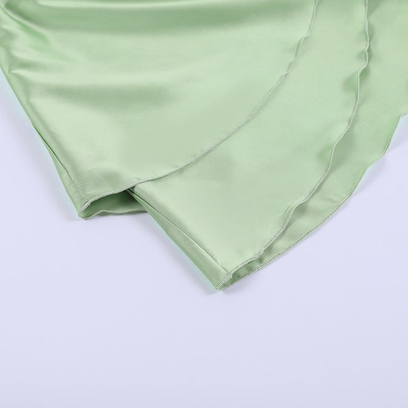 Damenbekleidung sexy Taschenkragen rückenfreies Trägerkleid Temperament heißes Mädchenkleid kurzer Rock_voghion.com