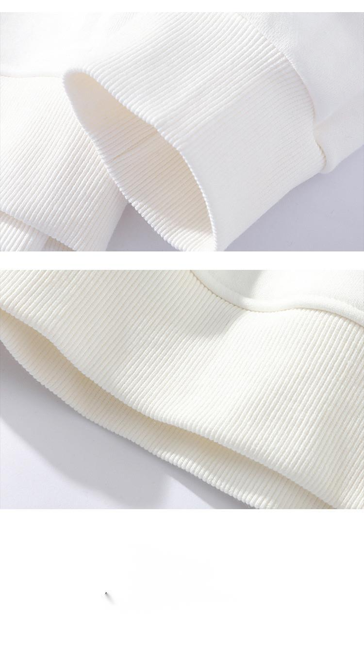 Thick Velvet Regular Anti Cotton Round Neck Sweatshirt For Both Men And Women, Solid Color Blank Version Jacket_voghion.com