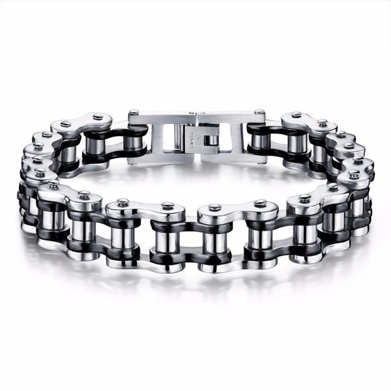 Punk Rock Biker 316L Edelstahl Herren Armband Modeschmuck Fahrradkette Schmuck Pulsera Hombre Acero Inoxidable_voghion.com