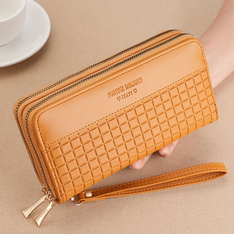 Damen Geldbörse Kleine Geldbörse Mädchen Lange Spleißen Doppel-Reißverschluss Mode Handtasche Geld Clip_voghion.com