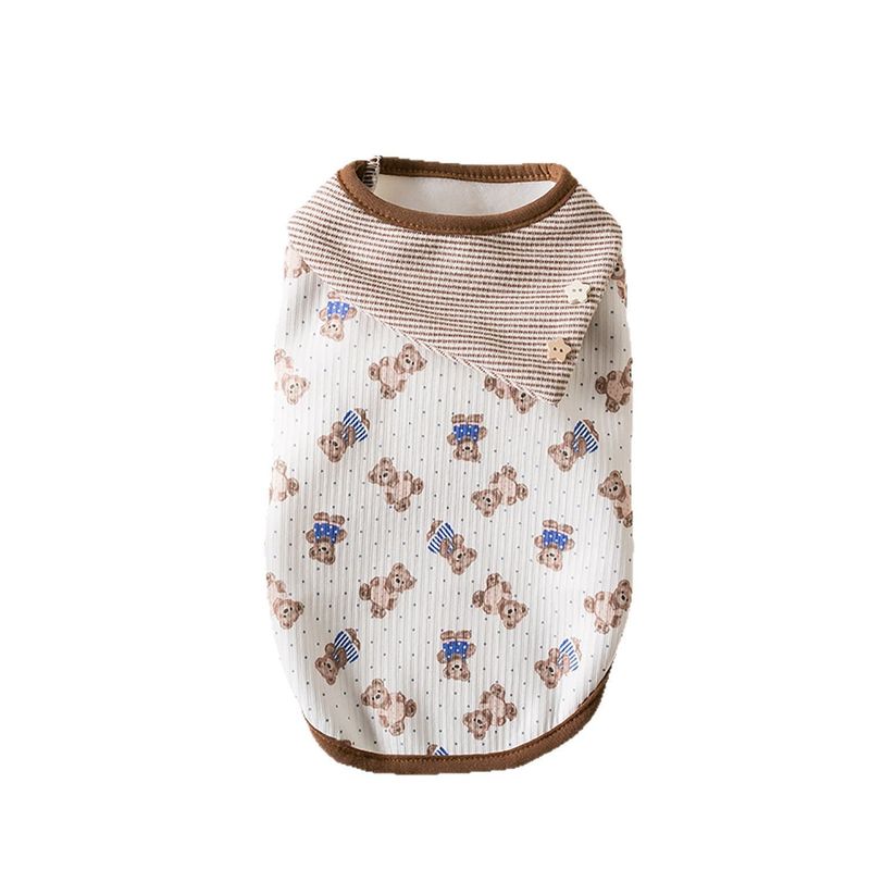 Haustier Frühling und Herbst Basisschicht Teddy Bichon Schnauzer Hundekleidung Katzenweste_voghion.com