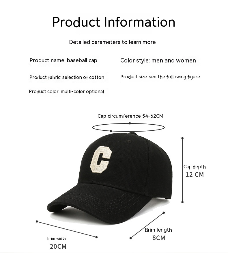 Ny koreansk version Solskydd Baseballkeps Mångsidig Casual Sport Baseballkeps Solskydd Anka Tongue Cap Brev Broderad baseballkeps_voghion.com