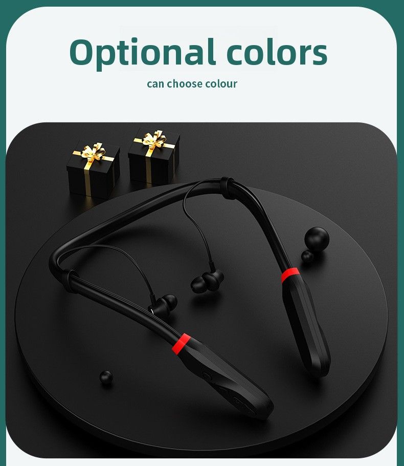 【High Quality】 Hot Selling Bluetooth Neckband In-Ear Wireless Sports Neck Hanging Stereo Earphones Running Live Streaming Universal_voghion.com
