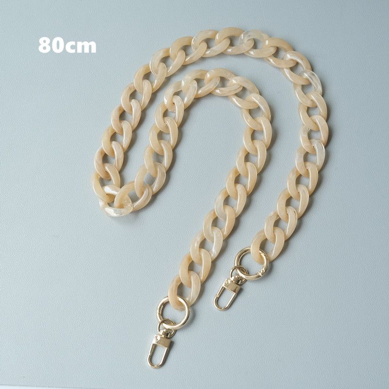 Frühling und Sommer, bunte Fischgräten-Acrylharz-Kontrastfarbe, handgefertigt, abnehmbare dicke Taschen-Dekorationskette_voghion.com