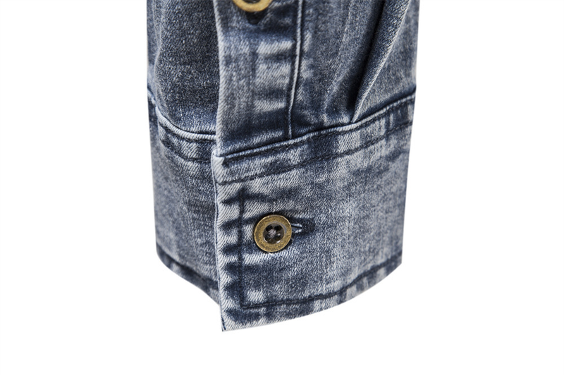 2022 grenzüberschreitender Handel Herbst und Winter Neue europäische Größe Herren-Jeanshemden Qualität Heavy Duty Washed Distressed Shirts Herren_voghion.com