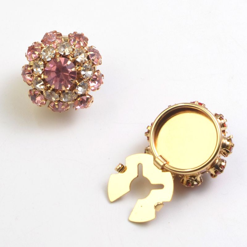 Fashion Pearl Shirt Cufflink Flower Collar Rhinestone Decorative Button Cover_voghion.com
