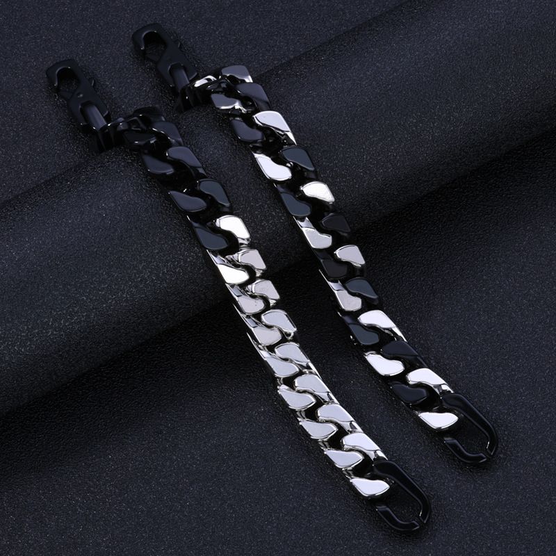 Gioielli da uomo, accessori hip hop, moda, acciaio inossidabile, catena cubana, semplice bracciale in acciaio al titanio da uomo_voghion.com