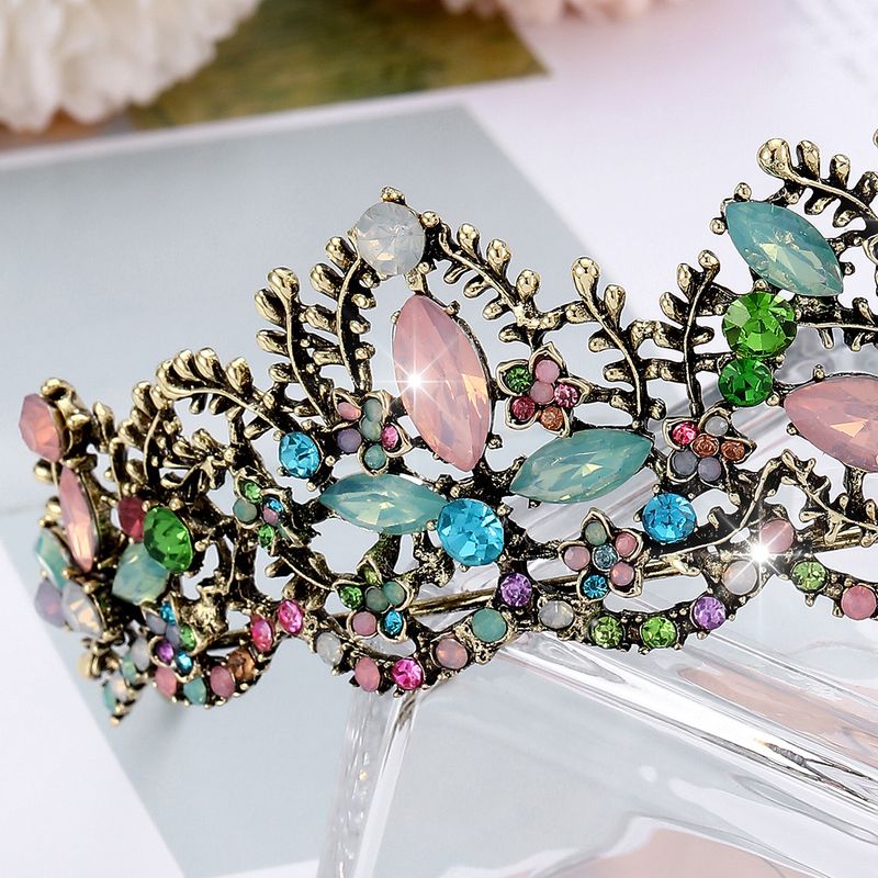 Neue High-End-Luxus Kristall Braut Kopfschmuck Legierung Krone Hochzeit Haar Zubehör Bankett Abend Haar Krone_voghion.com