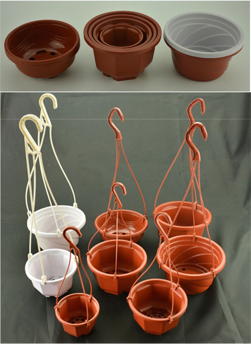 Creative Plastic Planter Octagonal Hanging Basket Flowerpot Garden Plant Flowerpot Indoor And Outdoor Hanging Baskets With Hooks_voghion.com