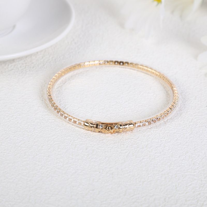Braccialetto in silicone con connettore esagramma di diamanti intarsiati, nuovo e alla moda, per donna_voghion.com