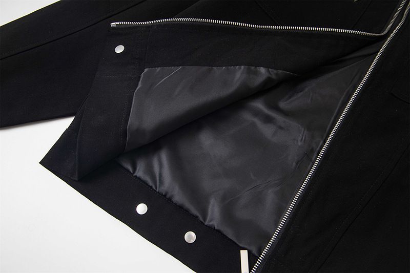 Washed Canvas Harrington Men's Trendy Brand Autumn American Style Short Stand Collar Loose Cool Workwear Jacket_voghion.com