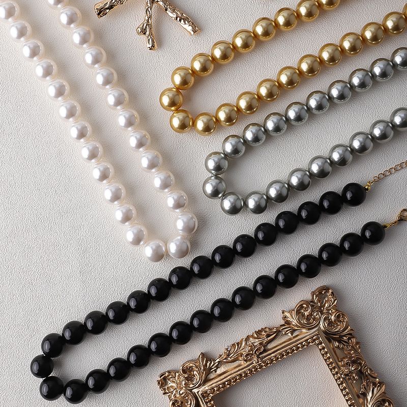 Australian white pearl necklace, Ni Ni's same niche design, high-end sweater chain, Shijia Zhenduo linen neck chain, clavicle chain_voghion.com