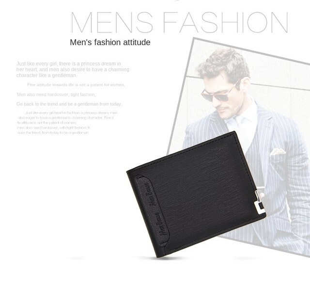 New Men's Wallet Short Multi-function Fashion Casual Draw Card Wallet Card Holders for Men Cardholder Bags with Free Shipping_voghion.com