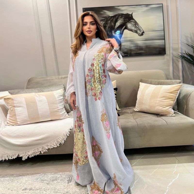 Muslimische Abaya Mit Seilstickerei, Damenrobe, Tradicionell, Modern, Wunderschön, Ramadan_voghion.com