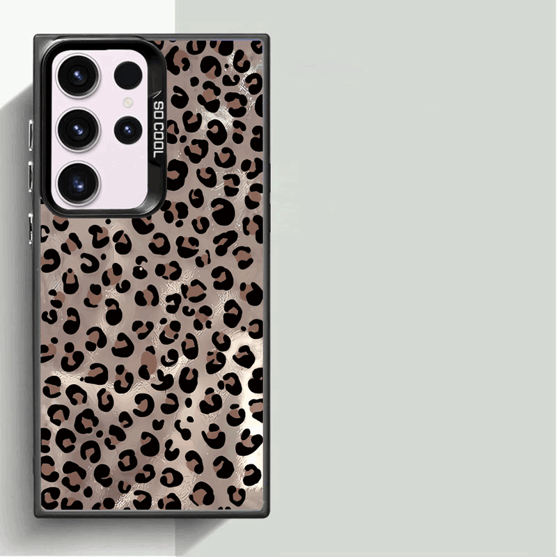 Leopardendruck Laser Hart Telefonshülle Fir Samsung Galaxy S25/S24/S23/S22/S21Ultra/Plus/FE/A25/A34/A54 Waasserdicht Stylescht Design_voghion.com