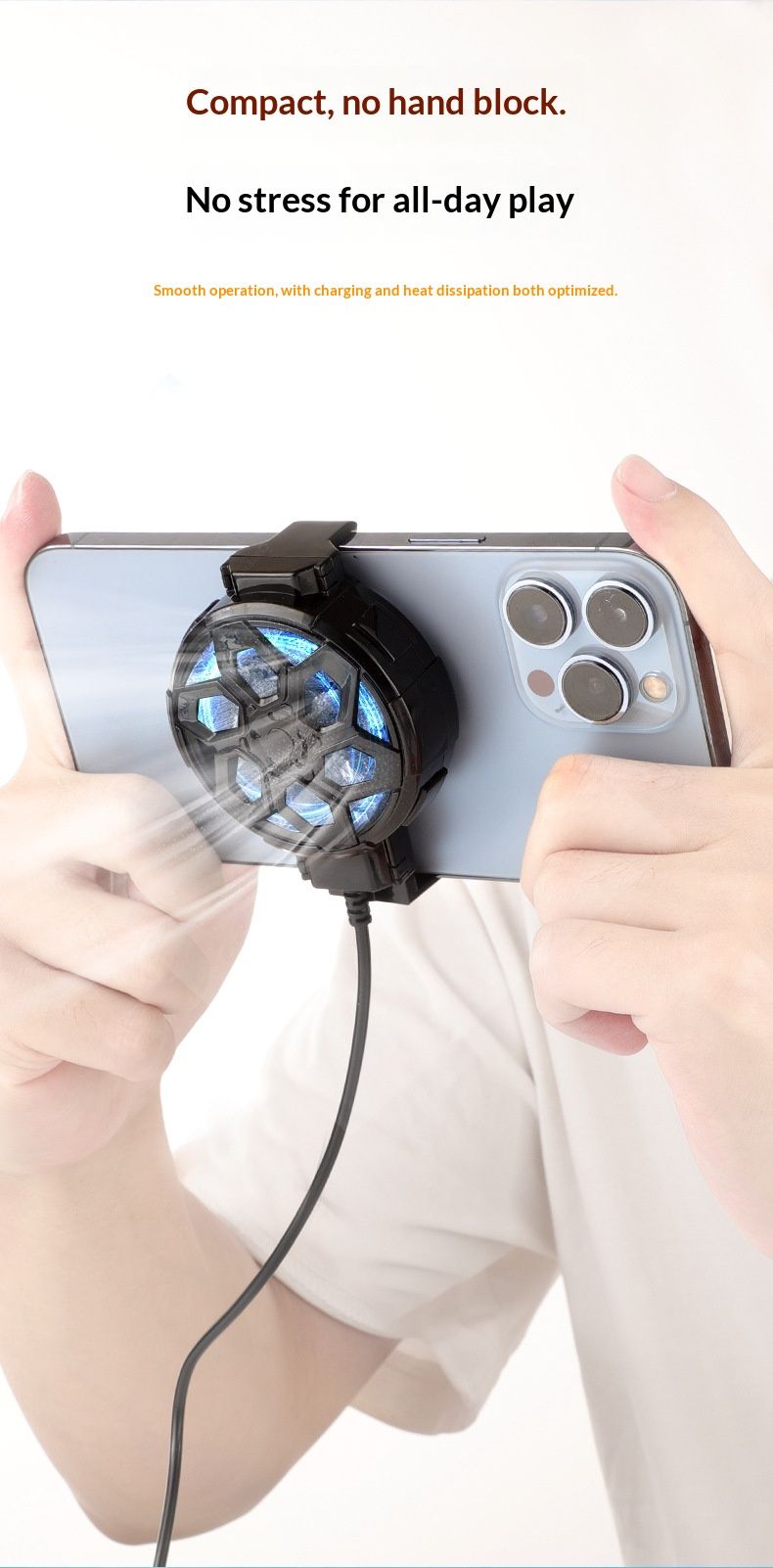 Fabricant en gros X16 Refroidisseur d'air pour téléphone portable à bas prix et haut volume, silencieux et lumineux, appareil de refroidissement pour PUBG_voghion.com