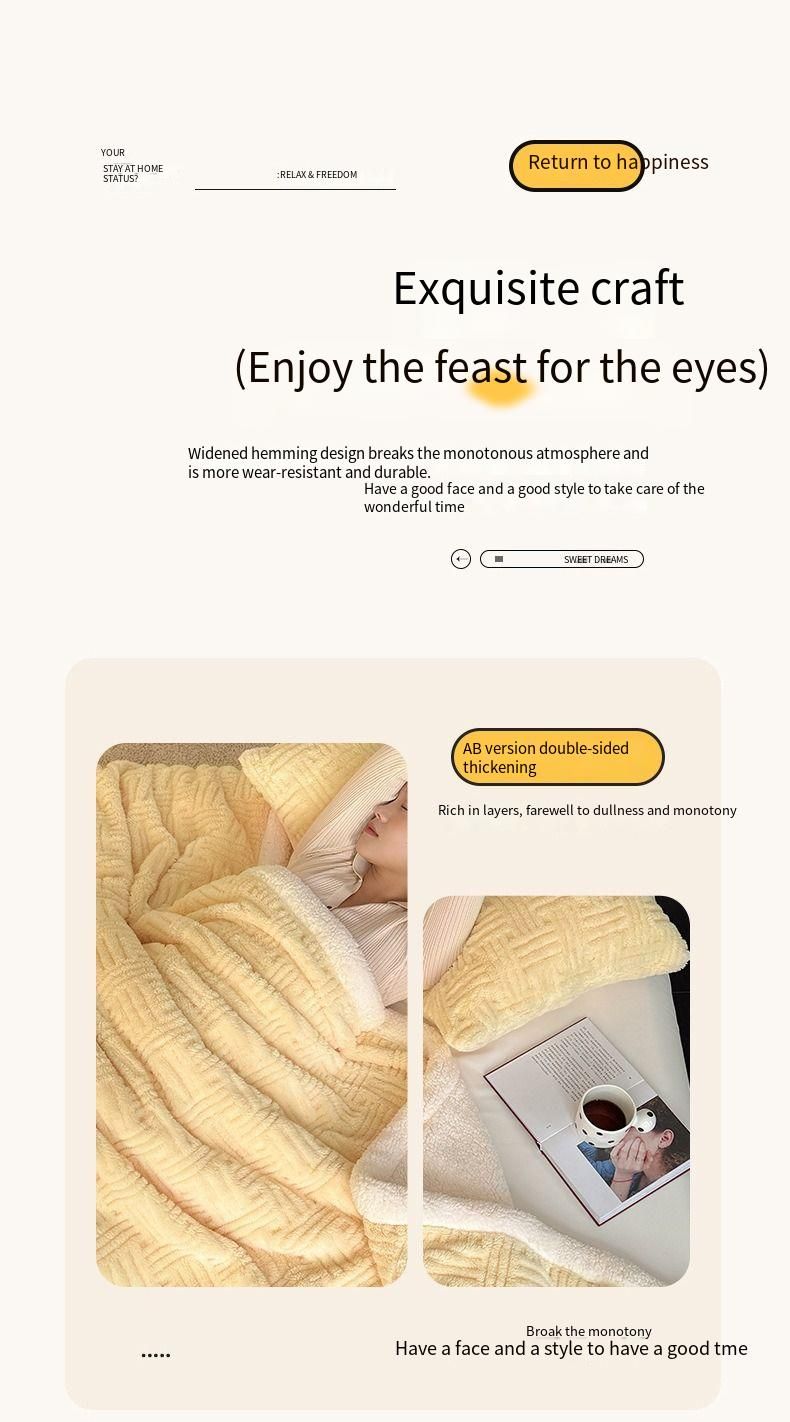 2025 New Jacquard Shu Cotton Wool Lamb Wool Blanket Gift Thickened Blanket_voghion.com