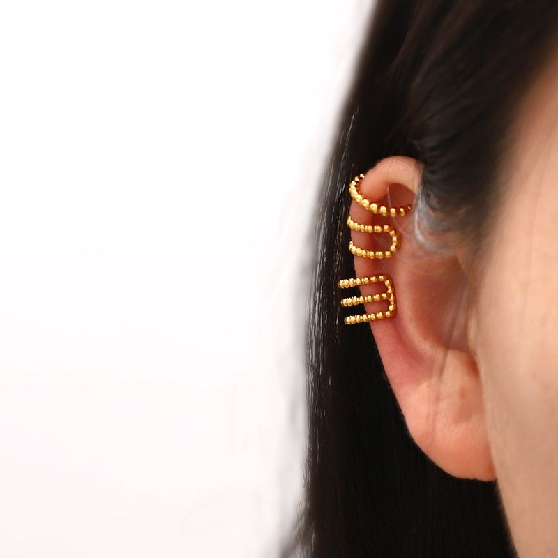 3 set di piccole fibbie a forma di fagiolo in acciaio inossidabile con perline dorate, clip per osso leggera, lussuosa e squisita senza fori per le orecchie, da donna_voghion.com