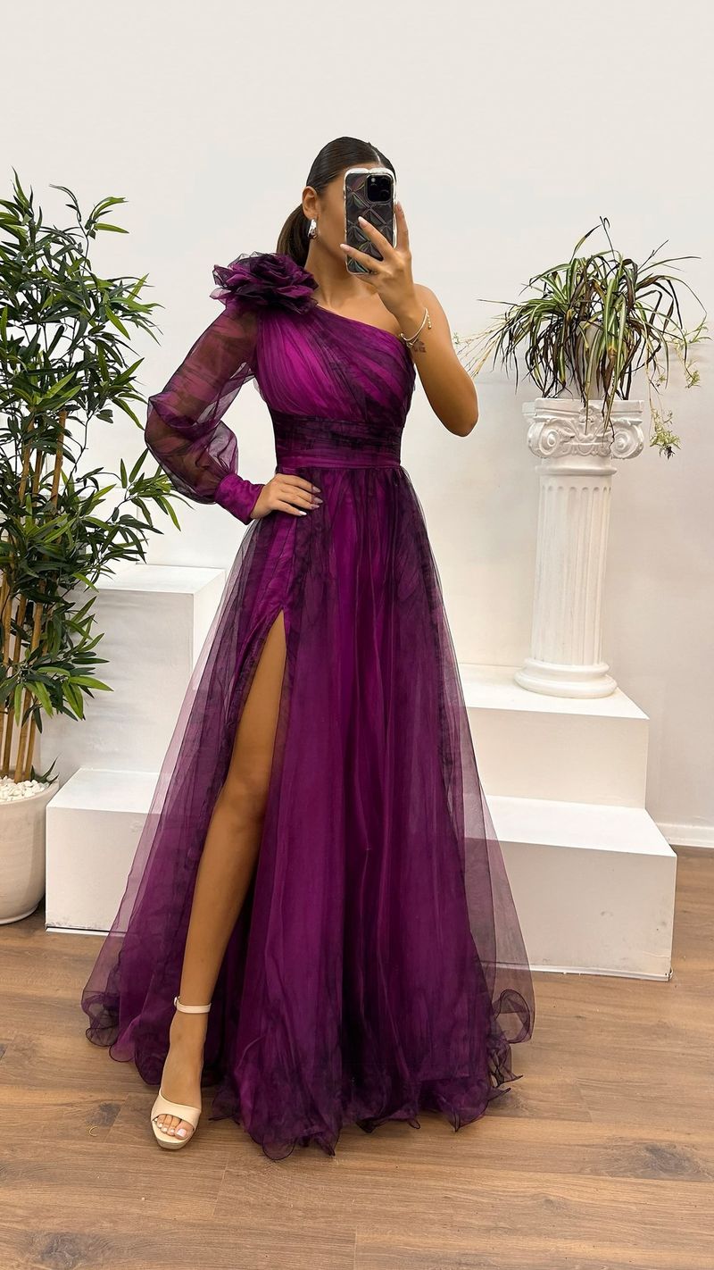 Vêtements pour femmes printemps et automne nouvelle robe imprimée en maille à épaules obliques Ins robe de soirée ample décontractée_voghion.com