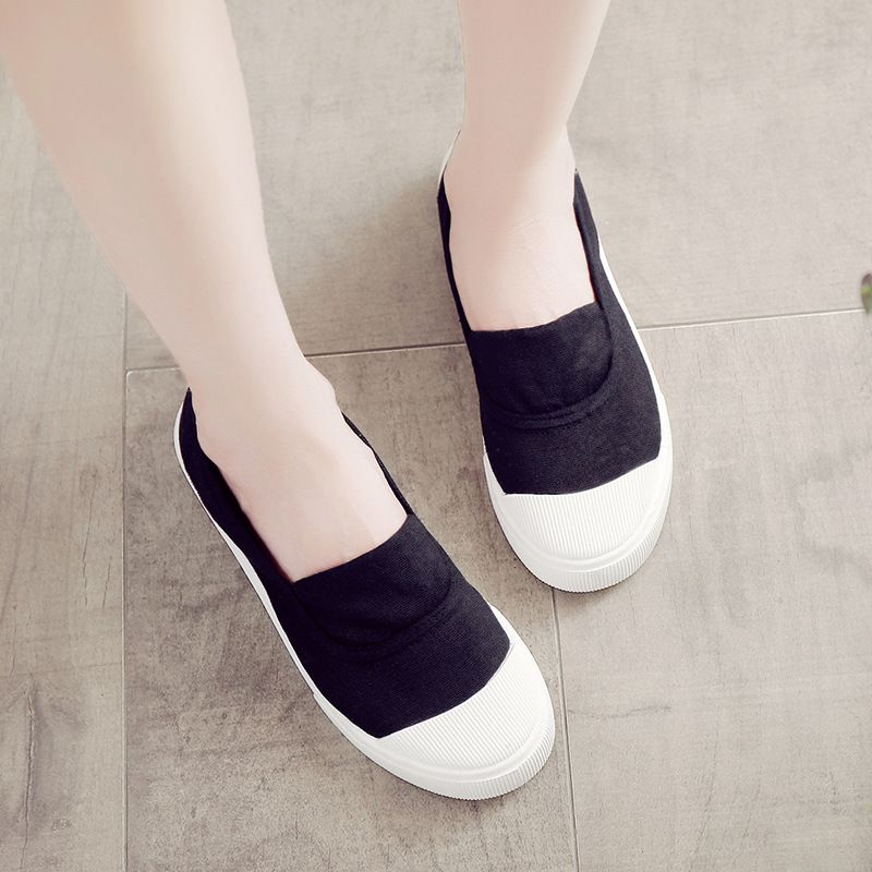 Frühlingsneue flache Slip-On-Canvas-Schuhe für Damen_voghion.com