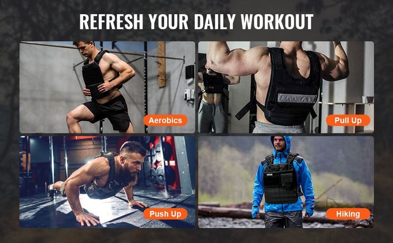 VEVOR Weight Vest Plates For Strength Training Running Workout 2x19.75 LB Plates_voghion.com