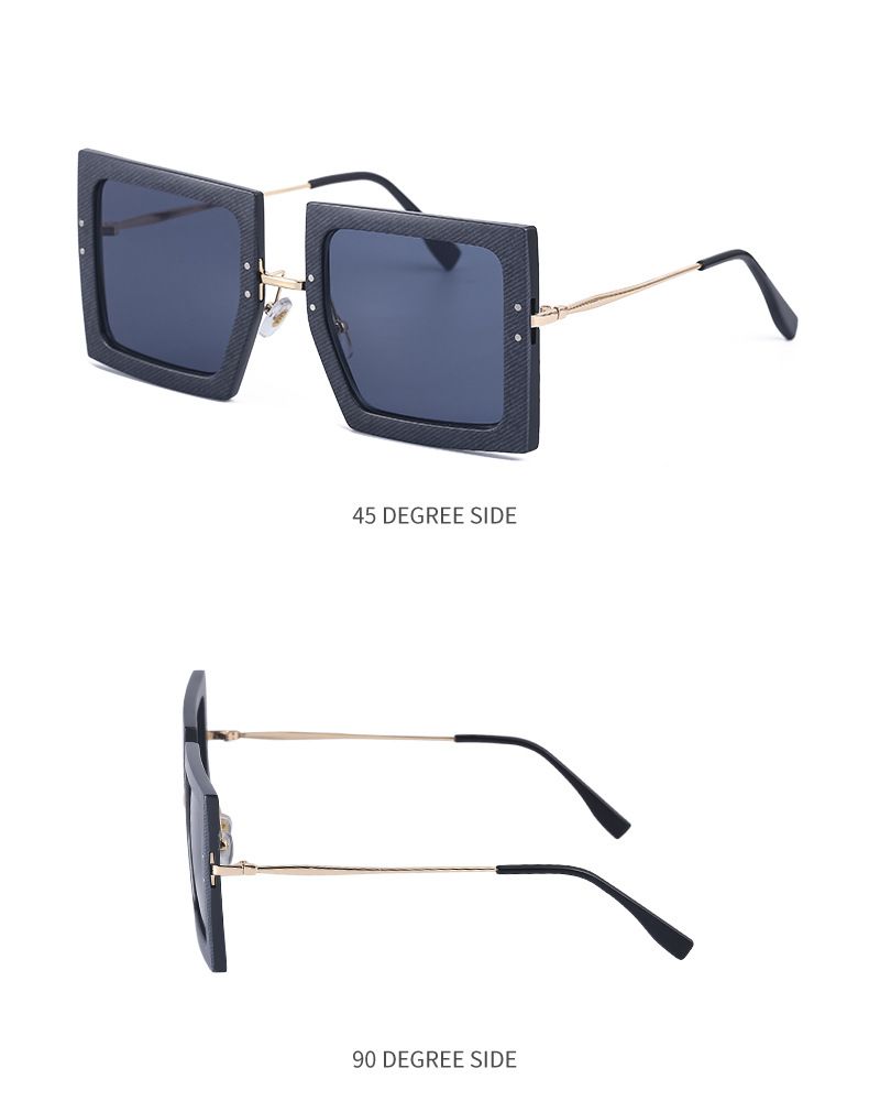 Lunettes de soleil pour hommes et femmes Lunettes de soleil à monture carrée à jambes fines Lunettes de soleil pour femmes Lunettes de soleil pour femmes_voghion.com