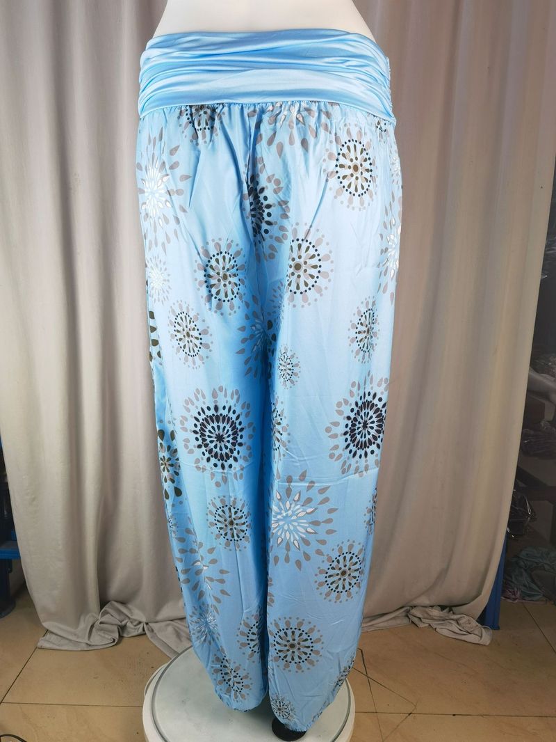 Pantaloni casual harem con stampa digitale lunga da donna_voghion.com