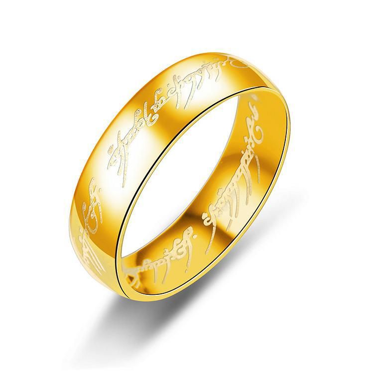 Stainless 6mm Inner Outer Ball Magic Ring Engraving Japanese And Korean Titanium Steel Minimalist Jewelry_voghion.com