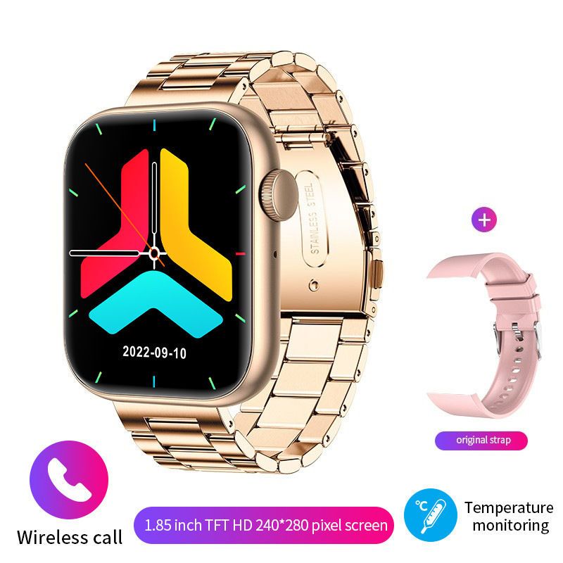 7 Relógios inteligentes para homens e mulheres Monitoramento de saúde Frequência cardíaca Pressão arterial Tela grande Multifuncional Chamada Bluetooth_voghion.com