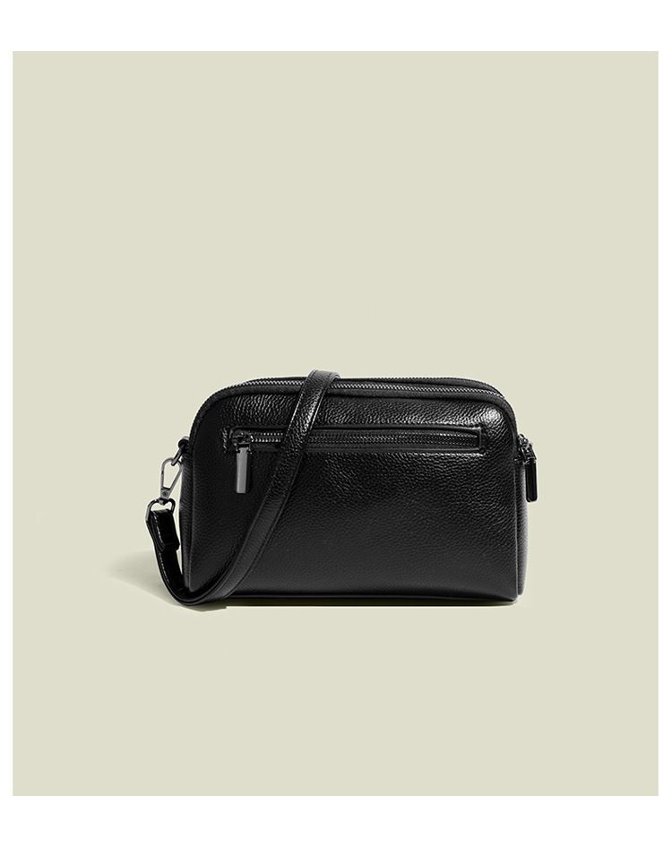 Double Zipper 2024 Spring New Fashion Soft Leather Women's Casual Versatile Handheld One Shoulder Small Square Bag_voghion.com