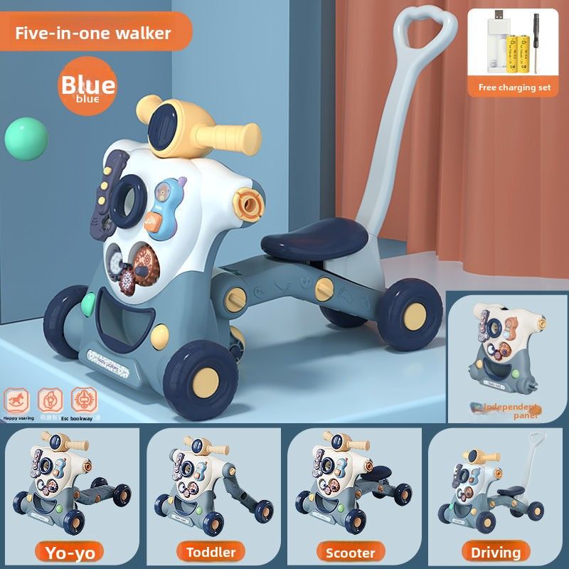 Cochecito de bebé 6 en 1, juguete musical, andador para aprender a caminar, de 0 a 36 meses_voghion.com