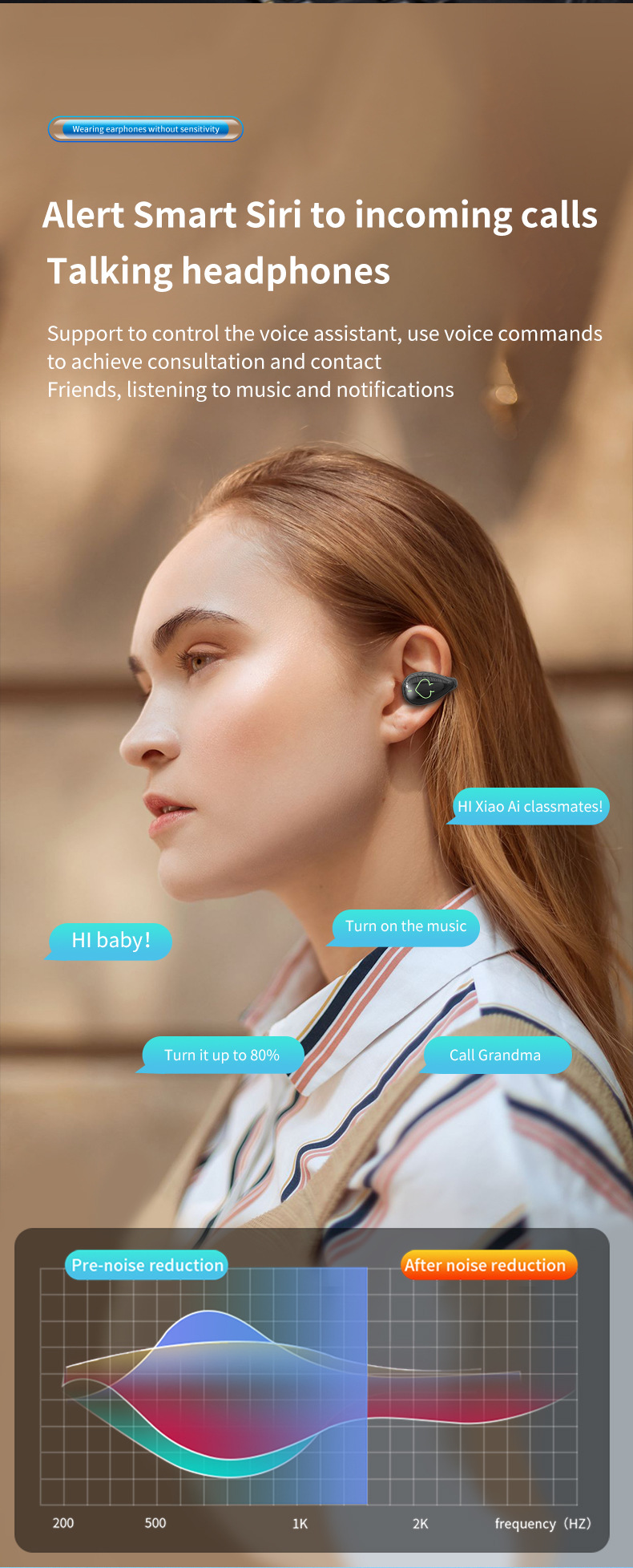 Nová Bluetooth sluchátka AX11 s klipem na uši, externí zvuk, jedno ucho, obchodní koncept, bezdrátová sluchátka s kostním vedením_voghion.com