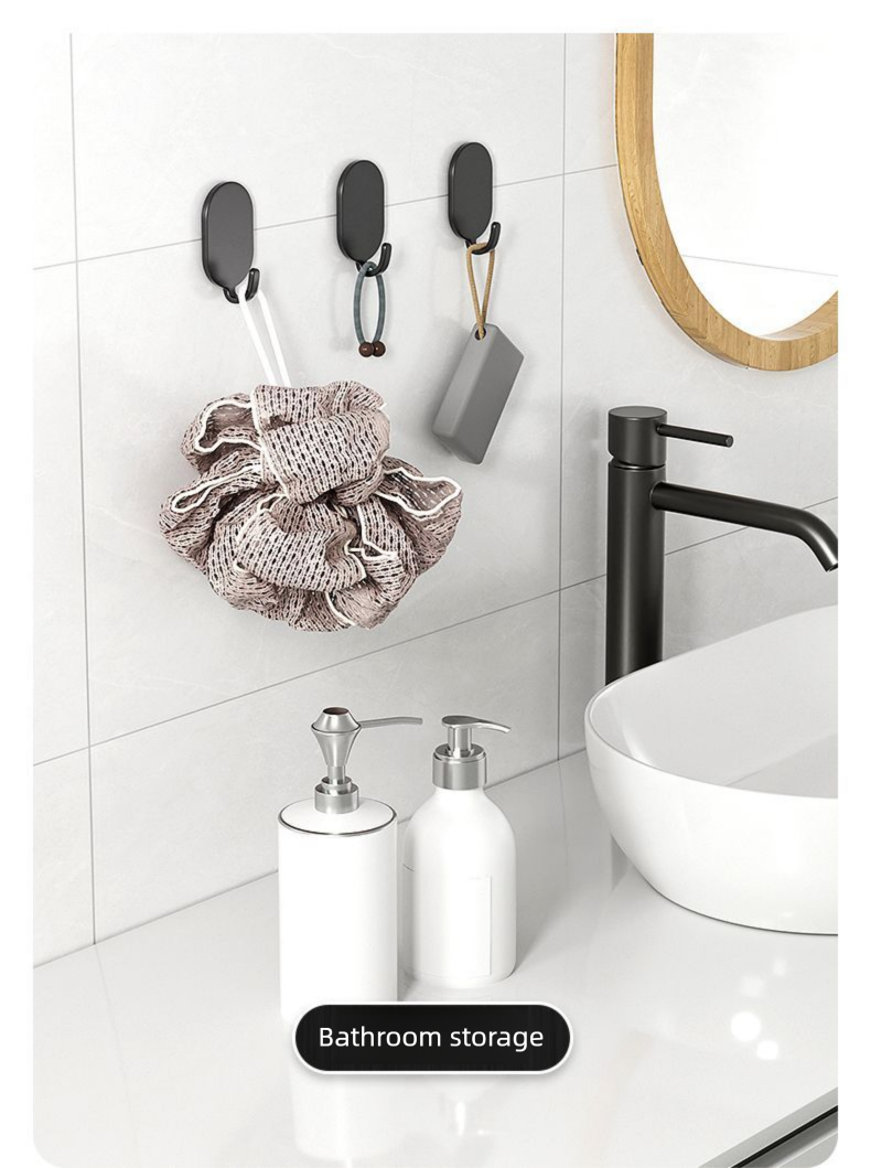 Gancio adesivo resistente in acciaio inossidabile per foratura, cucina, bagno, porta, montaggio a parete, senza traccia_voghion.com